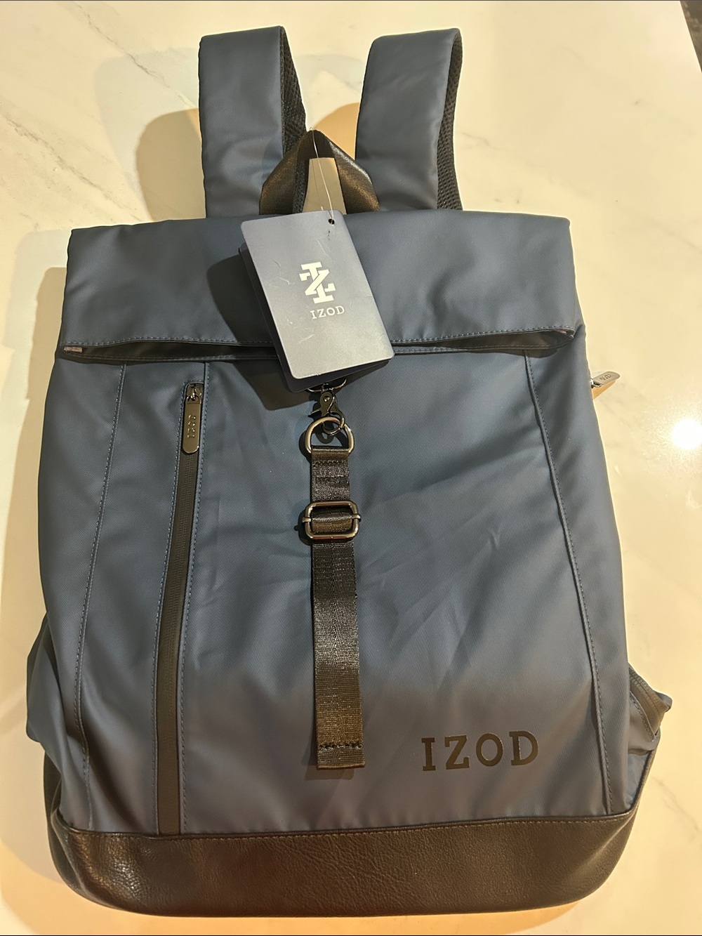 Izod Men's Slate Blue Backpack with Black Trim